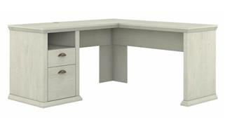 L Shaped Desks Bush Furnishings 60in W L-Shaped Desk with Storage