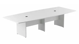 Conference Tables Bush Furnishings 10ft W x 48in D Boat Shaped Conference Table with Wood Base