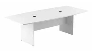Conference Tables Bush Furnishings 8ft W x 42in D Boat Shaped Conference Table with Wood Base