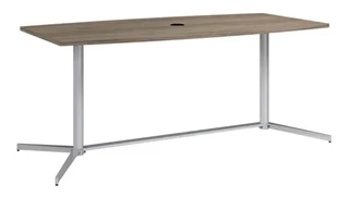 Conference Tables Bush Furniture 6ft W x 36" D Boat Shaped Conference Table with Metal Base