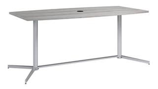 Conference Tables Bush 6ft W x 36" D Boat Shaped Conference Table with Metal Base
