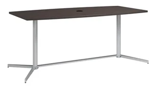Conference Tables Bush Furnishings 6ft W x 36" D Boat Shaped Conference Table with Metal Base