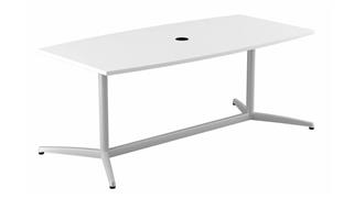 Conference Tables Bush 6ft W x 36" D Boat Shaped Conference Table with Metal Base