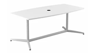 Conference Tables Bush Furnishings 6ft W x 36" D Boat Shaped Conference Table with Metal Base