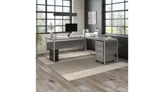 Desk Monitor Stands /Arms Bush Furnishings Adjustable Monitor Arm with USB Port