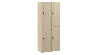 Lockers & Personal Storage Bush Furniture Two Tier 4 Door Storage Lockers with Keypad Locks
