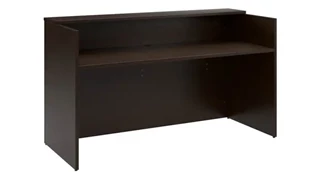 Reception Stand-Alone Desk Bush Furniture 72in W x 30in D Reception Desk with Shelf