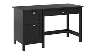 Stand-Alone Single Pedestal Desks Bush Furnishings 54in W Computer Desk with Drawers