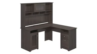 L Shaped Desks with Hutch Bush Furnishings 60in W L-Shaped Computer Desk with Hutch