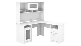 L Shaped Desks with Hutch Bush Furnishings 60in W L-Shaped Computer Desk with Hutch