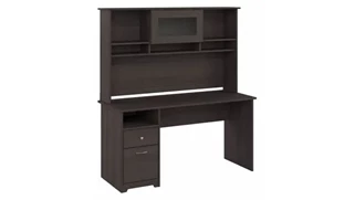 Stand-Alone Desks with Hutch Bush Furniture 60in W Computer Desk with Hutch and Drawers