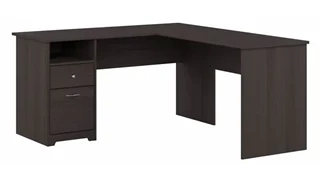 L Shaped Single Pedestal Desks Bush Furniture 60in W L-Shaped Computer Desk with Drawers