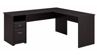 L Shaped Desks Bush 72in W L-Shaped Computer Desk with Drawers