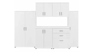 Storage Cabinets Bush Furnishings 6 Piece Modular Closet Storage Set with Floor and Wall Cabinets