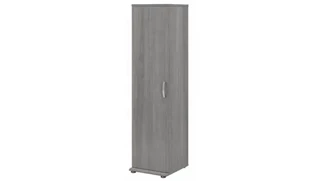 Tall Storage Cabinets Bush Furnishings Narrow Clothing Storage Cabinet with Door and Shelves