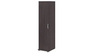 Tall Storage Cabinets Bush Furnishings Narrow Clothing Storage Cabinet with Door and Shelves