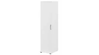 Tall Storage Cabinets Bush Furnishings Narrow Clothing Storage Cabinet with Door and Shelves