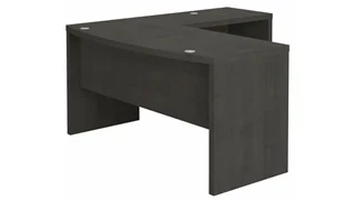 L Shaped Desk Shells Bush Furniture L-Shaped Bow Front Desk