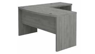 L Shaped Desk Shells Bush Furniture L-Shaped Bow Front Desk