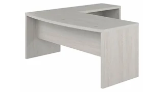 L Shaped Desk Shells Bush Furniture 72in W Bow Front L-Shaped Desk