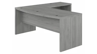 L Shaped Desk Shells Bush Furniture 72in W Bow Front L-Shaped Desk