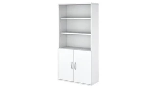 Standard Bookcases Bush Furnishings 5 Shelf Bookcase with Doors