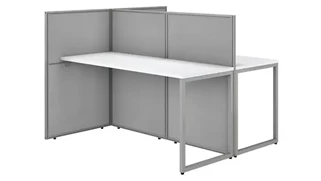 Cubicles Bush Furnishings 60in W 2 Person Straight Desk Open Office with 45in H Panels