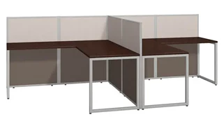 Cubicles Bush Furnishings 60in W 2 Person L-Desk Open Office with 45in H Panels