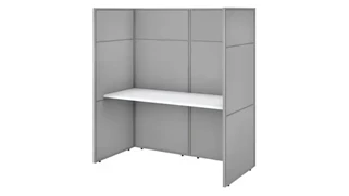 Cubicles Bush Furnishings 60in W Cubicle Desk Workstation with 66in H Closed Panels