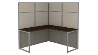 Cubicles Bush Furnishings 60in W L-Shaped Cubicle Desk Workstation with 66in H Panels
