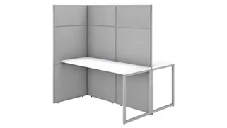 Cubicles Bush Furnishings 60in W 2 Person Cubicle Desk Workstation with 66in H Panels