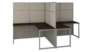Cubicles Bush Furnishings 60in W 2 Person L-Shaped Cubicle Desk Workstation with 66in H Panels