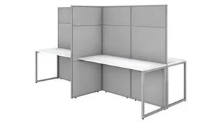 Cubicles Bush Furniture 60in W 4 Person Cubicle Desk Workstation with 66in H Panels
