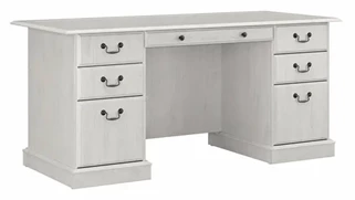 Stand-Alone Double Pedestal Desks Bush Furniture 66in W Executive Desk