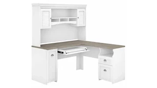 L Shaped Desks with Hutch Bush Furniture 60in W L-Shaped Desk with Hutch