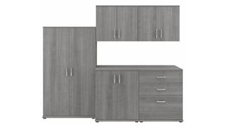 Storage Cabinets Bush Furniture 5 Piece Modular Garage Storage Set with Floor and Wall Cabinets