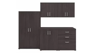 Storage Cabinets Bush Furniture 5 Piece Modular Garage Storage Set with Floor and Wall Cabinets