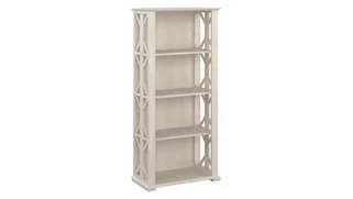 Standard Bookcases Bush Furnishings 4 Shelf Farmhouse Bookcase