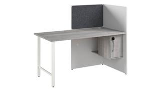 Cubicles Bush Furniture 60in Cubicle Desk for Office with Locking Storage Cabinet
