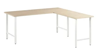 L Shaped Desk Shells Bush Furnishings 72in W x 72in D L-Shaped Computer Desk with Metal Legs