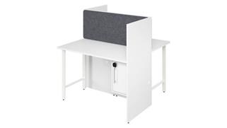 Cubicles Bush Furniture 48in  2 Person Office Cubicles with Locking Storage and Large Tackboards