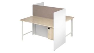 Cubicles Bush Furniture 60in  2 Person Office Cubicles with Locking Storage and Large Tackboards