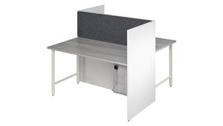 Cubicles Bush Furniture 60in  2 Person Office Cubicles with Locking Storage and Large Tackboards