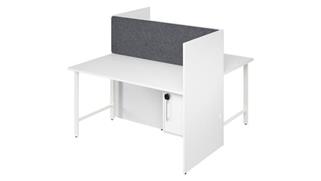 Cubicles Bush Furniture 60in  2 Person Office Cubicles with Locking Storage and Large Tackboards