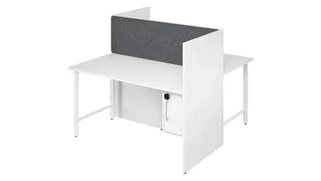 Cubicles Bush Furniture 60in  2 Person Office Cubicles with Locking Storage and Large Tackboards