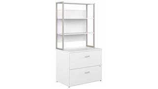 File Cabinets Lateral Bush 2 Drawer Lateral File Cabinet with Shelves