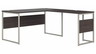 L Shaped Desk Shells Bush Furnishings 60in W x 72in D L-Shaped Table Desk with Metal Legs