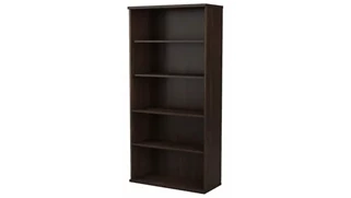 Standard Bookcases Bush Furnishings Tall 5 Shelf Bookcase