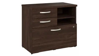Lateral File Cabinets Bush Furnishings Storage Cabinet with Drawers and Shelves - Assembled