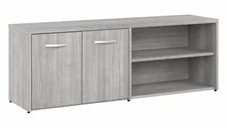 Storage Credenzas Bush Furnishings Low Storage Cabinet with Doors and Shelves
